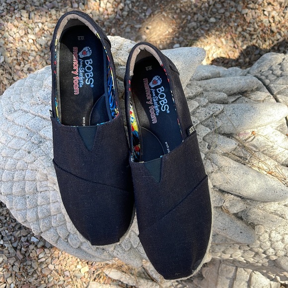 Bobs Black Canvas Espadrilles 9 - Picture 2 of 9